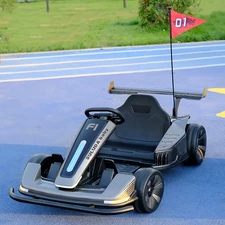 Детский электрокарт M 6311EBLR-11(24V) серый с мягким сиденьем